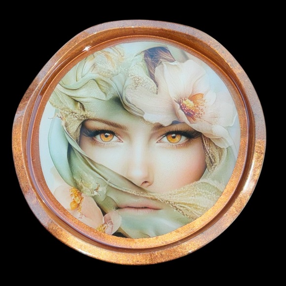 NORE’S NOVELTIES Set of 2 Handcrafted Ashtray-styled Coasters “MIRIAM” - Picture 1 of 4